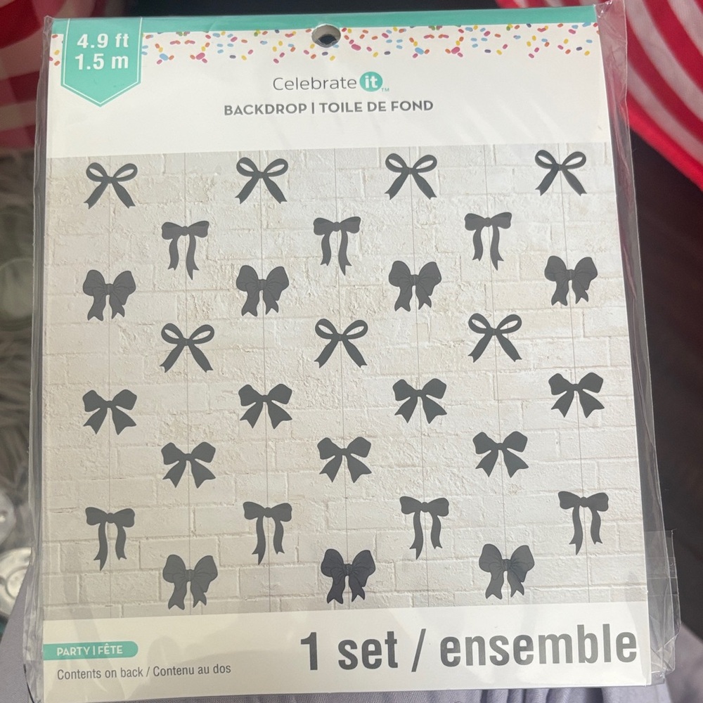 Celebrate It Black Bow Backdrop Ensemble